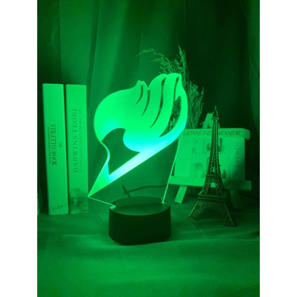 3D Night Light for Kids Boys Girls 3D Lamp Anime Fairy Tail Natsu Dragneel and Erza Scarlet HugXmas Gift Table Led Lamp Bedroom 7 Color Touch,AT-image-OPC-PFPTJZ8-NEW