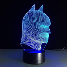 Batman 3D Lamp Room Bedroom Decorative Night Light Multi 7 Color Change USB Cable Smart Touch Button LED Desk Table Light Kids