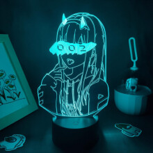 Anime Zero Two Figure 3D Lamp Nightlight Kids Child Girls Bedroom Decor Light Gift Night Light Lamp