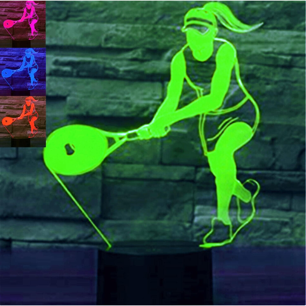 3D Tennis Player Night Light Animal Table Desk Optical Illusion Lamps 7 Color Changing Lights LED Table Lamp Xmas Home Love Birithday Children Kids De-image-OPC-PFPTMKQ-NEW