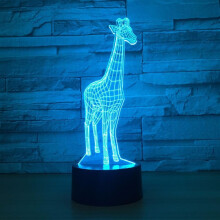 Giraffe 3D Night Light - Touch LED Desk Lamp, 7-Color Change, USB Rechargeable, 3D Illusion Table/Desk Decor Gift