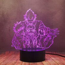 Anime Cartoon LED Night Light 3D Gojo Satoru Yuji Itadori Kugisaki Nobara Fushiguro Megumi Decor Lamp Portable Bedside Touch Remote Table Lamp with 16