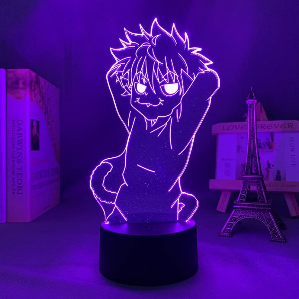 Anime Hunter X Hunter Killua lamp 3D Illusion Night Light,Remote Control Table Desk Lamps, USB Charger Lighting Home Decoration for Kids,Birthday Gift-image-OPC-PFPTMZ5-NEW