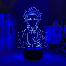 Anime Moriarty The Patriot Albert James Moriarty lamp Cool 3D Illusion Night Lamp Home Room Decor Acrylic LED Light Xmas Gift Lamps(16 Colors with Rem