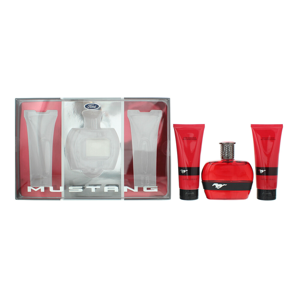 Mustang Red 3 Piece Gift Set For Him Men