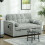 Homcom HOMCOM 2 Seater Pull Out Sofa Bed with Adjustable Backrest, Light Grey 3