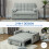 Homcom HOMCOM 2 Seater Pull Out Sofa Bed with Adjustable Backrest, Light Grey 4