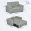 Homcom HOMCOM 2 Seater Pull Out Sofa Bed with Adjustable Backrest, Light Grey 2