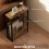 Homcom HOMCOM Narrow Side Table with Storage, Bedside End Table, Rustic Brown 6