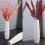 Living And Home Modern Ceramic Flower Pot Embossed Vase Table Ornament Decor White 2