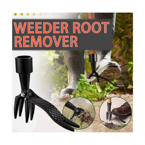 Zinc-Aluminium Alloy Stand Up Weed Puller Tool 4 Claw Removal Head 1