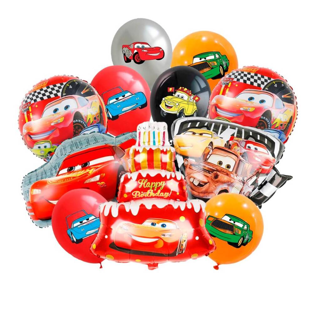 21pcs Cars Balloon Party Decorations, Cars Birthday Decorations Balloons Set - Carstheme Party Latex Balloons & Foil Balloons For Kids