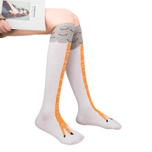 (White Knee-High) Funny Chicken Leg Socks Knee-high/thigh High Stockings Cosplay Party Socks Gifts