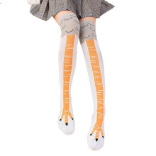 (White Over The Knee) Funny Chicken Leg Socks Knee-high/thigh High Stockings Cosplay Party Socks Gifts