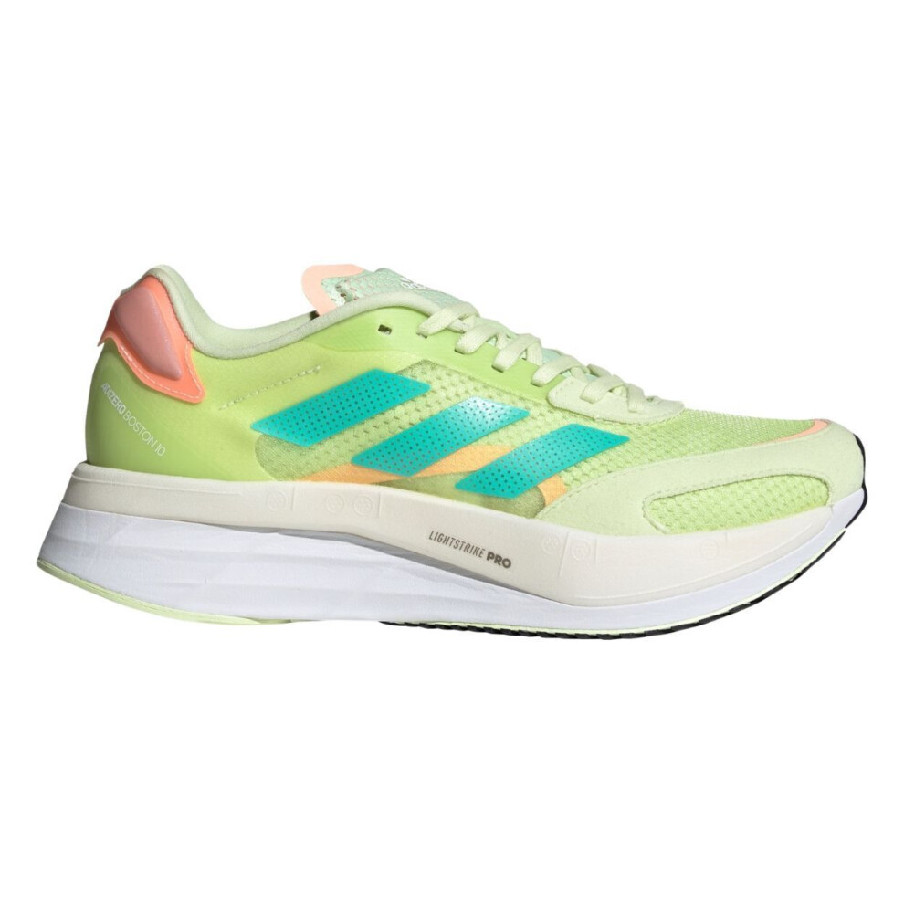 (US 7.5) Adidas Womens Adizero Boston Shoes Runners Sneakers - Almost Lime / Mint Rush / Light Flash Orange