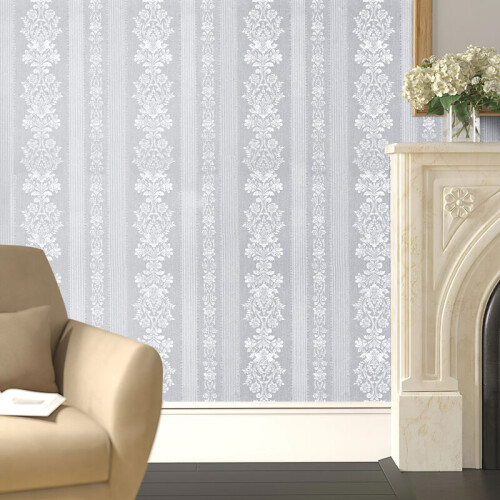 Living And Home Retro Flower Textured PVC Wallpaper Roll 2