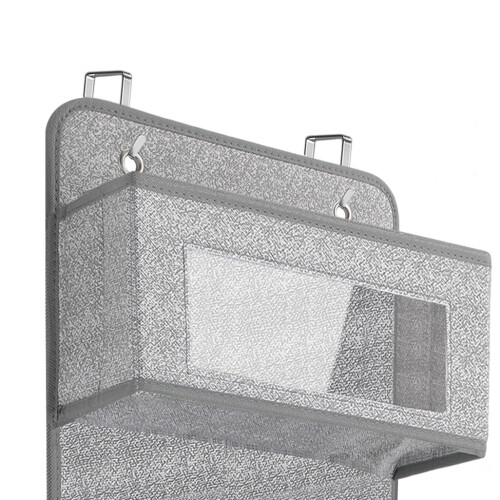 Living And Home 5 Pockets Over the Door Non Woven Fabric Organizer Grey 2