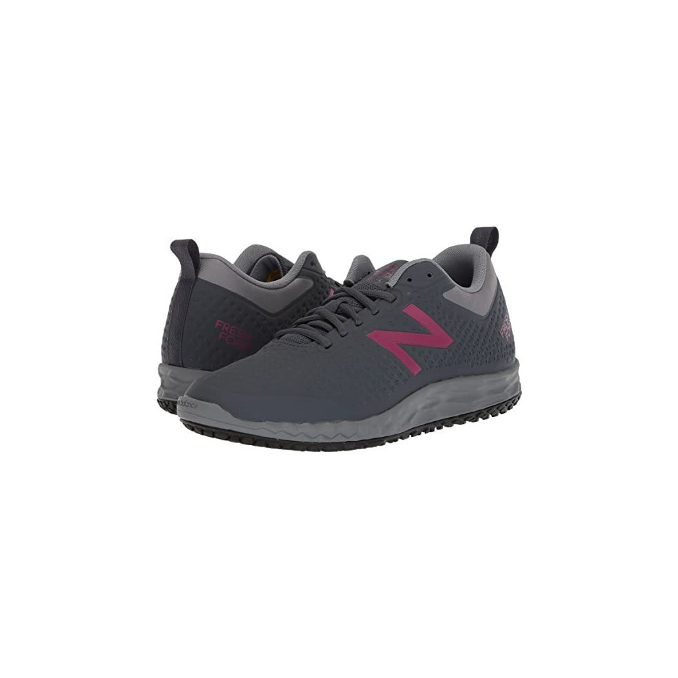 (US 7) New Balance Womens 806 Wide Fit Slip Resistant Work Shoes - Grey/Berry