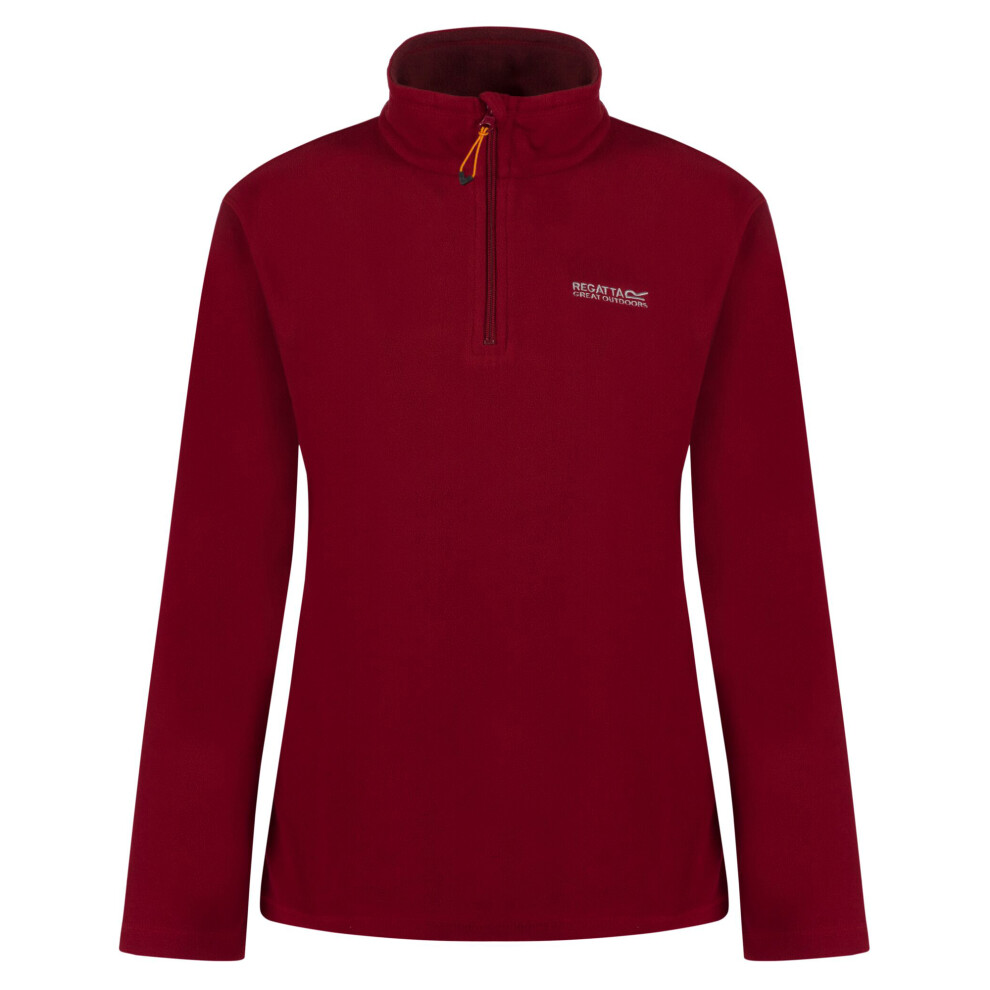 (8, Rumba Red) Regatta Great Outdoors Womens/Ladies Sweetheart 1/4 Zip Fleece Top