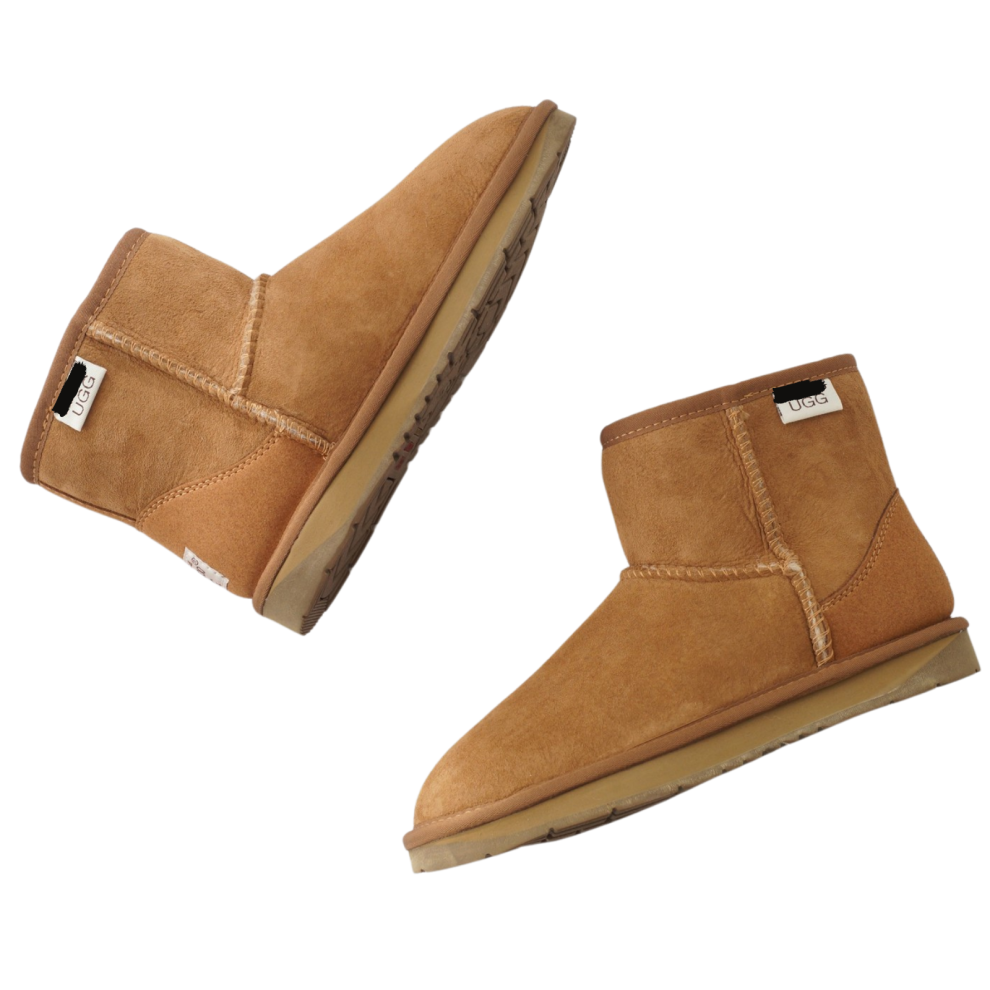 (7) 100% Australian Sheepskin UGG Ankle Boots Moccasins Slippers Shoes Classic - Chestnut