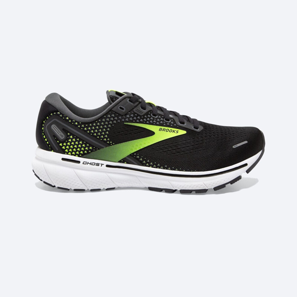 (US 11) Brooks Mens Wide Ghost 14 Sneakers Shoes Athletic Road Runners - Black/Green