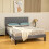 Homcom HOMCOM Double Bed Frame with 5-Level Adjustable Linen Headboard 3