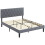 Homcom HOMCOM Double Bed Frame with 5-Level Adjustable Linen Headboard 1