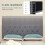 Homcom HOMCOM Double Bed Frame with 5-Level Adjustable Linen Headboard 4