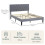 Homcom HOMCOM Double Bed Frame with 5-Level Adjustable Linen Headboard 2