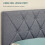 Homcom HOMCOM Double Bed Frame with 5-Level Adjustable Linen Headboard 5