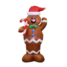 (Gingerbread Man) Giant Christmas Inflatable Santa Snowman Outdoor Yard Ornament Xmas Decorations