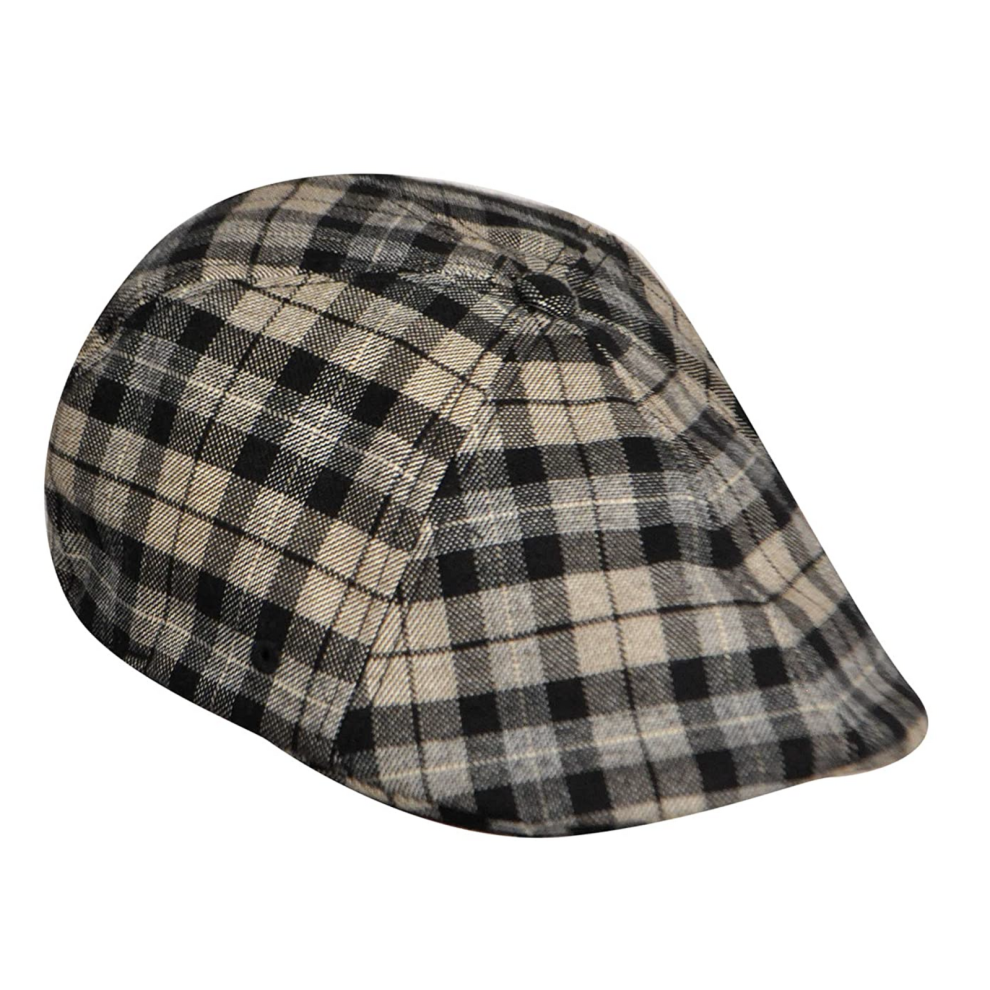 KANGOL Plaid 504 Ivy Cap Mens Flexfit Driving Newsboy Hat - Velvet Check - L/XL