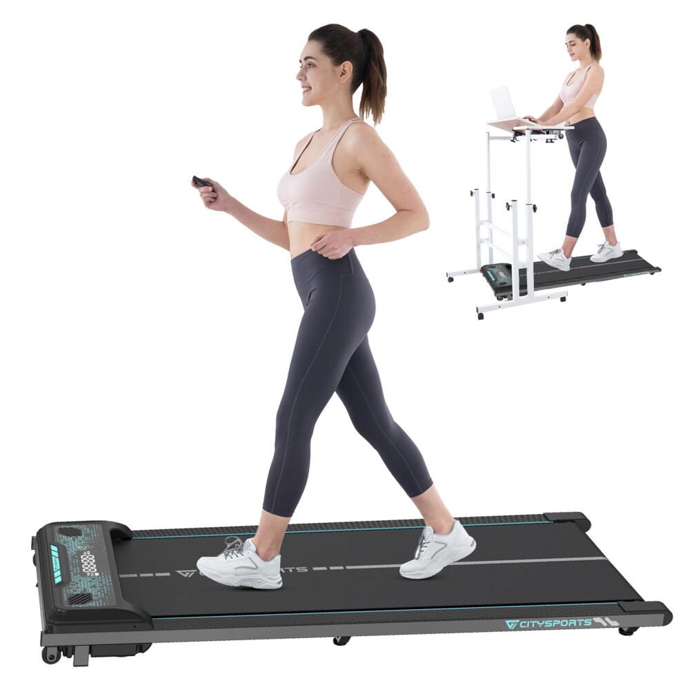 (green) Treadmills for home,Under Desk Treadmill Compact Motorised Treadmill