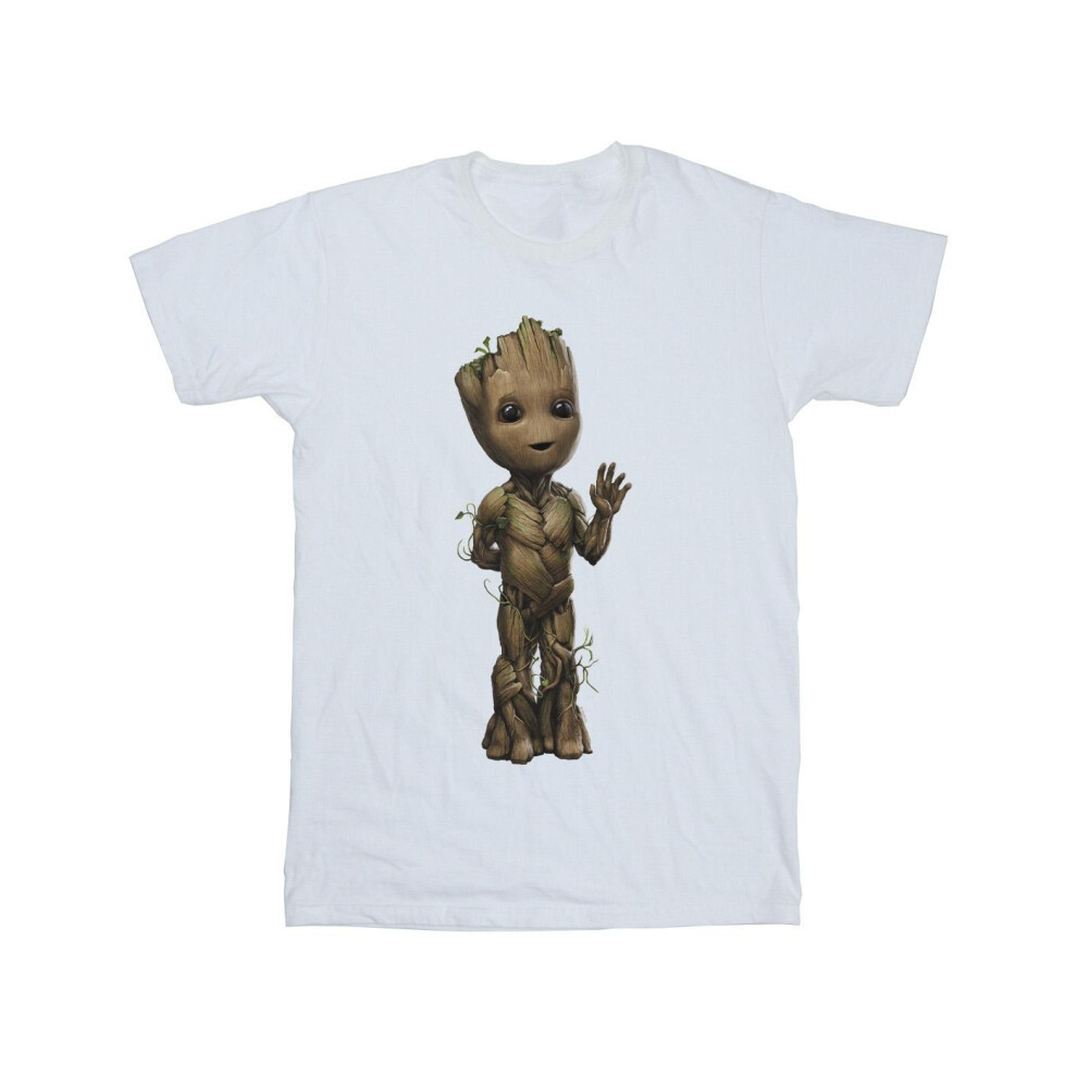 (9-11 Years, White) Marvel Boys I Am Groot Wave Pose T-Shirt