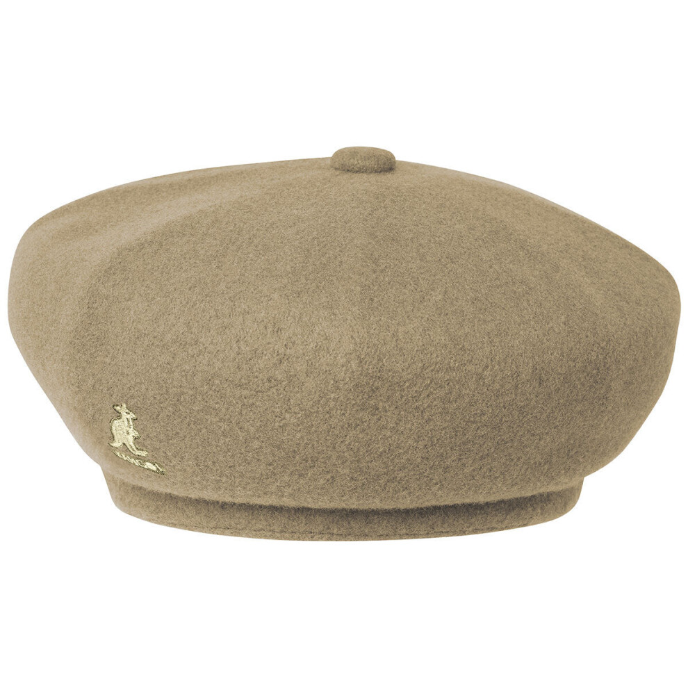 (L) Kangol Mens Classic Wool Jax Beret Hat High Fashion - Tan