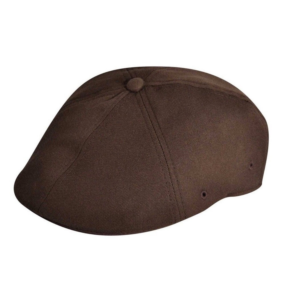 KANGOL Wool Flexfit 504 Ivy Cap Newsboy Driving Hat Flat - Brown - S/M