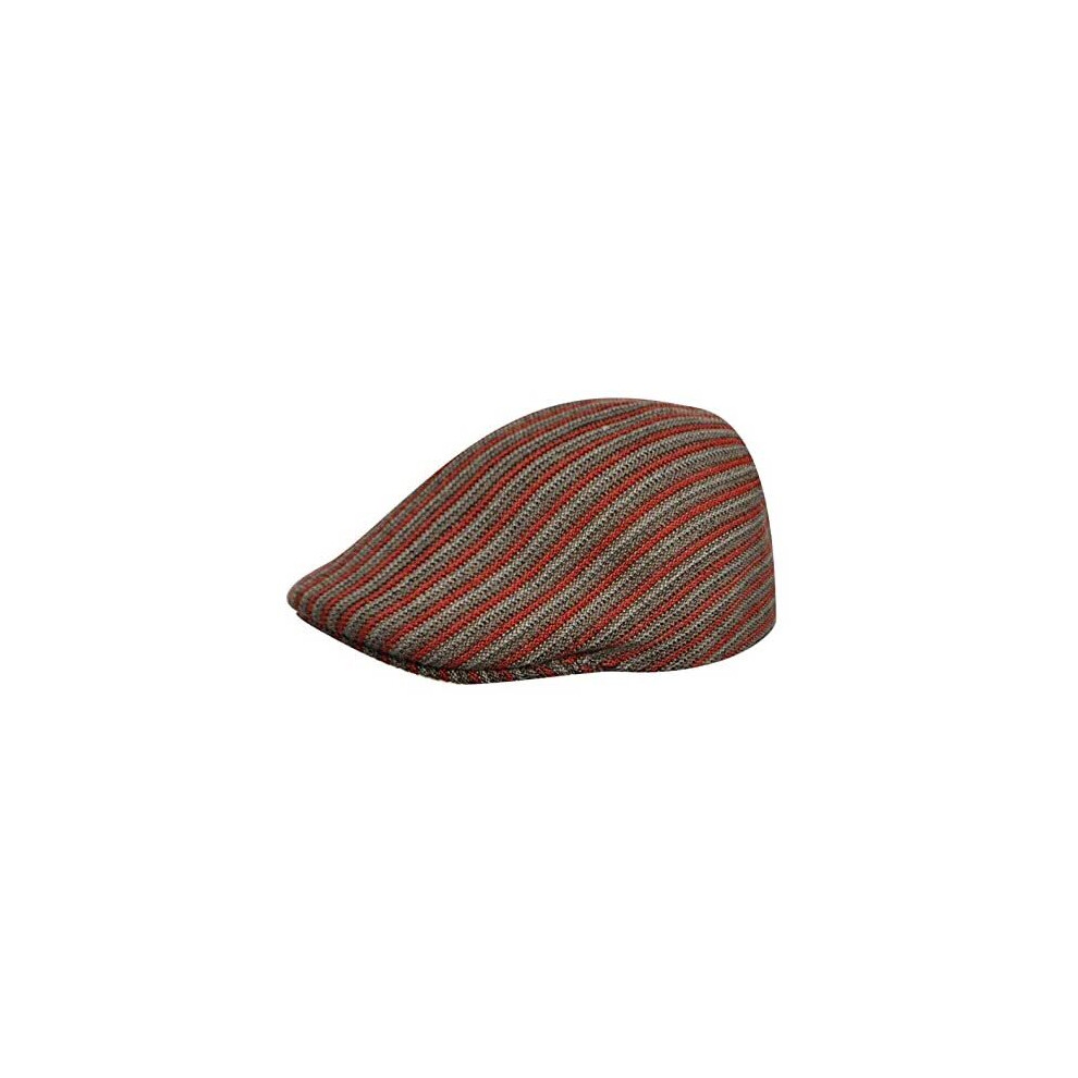 (S) KANGOL Jacquard 507 Ivy Cap Vintage Driving Wool Blend Hat - Pinstripe Claret