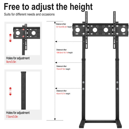 Floor Standing TV Mount Bracket Height Adjustable for 32-65 inch TV 2