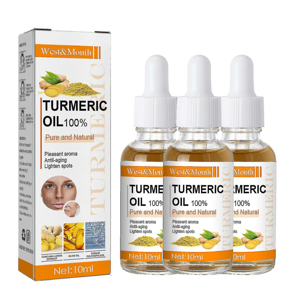 3 Pcs Turmeric Serum Dark Spots Remover, Dark Spots Corrector Complexion Serum For Face-image-OPC-PFPVFGK-NEW