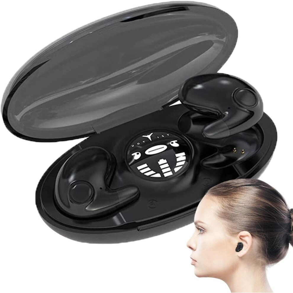 (Black) Invisible In-Ear Headphones, Noise Blocking Headphones, Hidden Earphones, Invisible Wireless Sleep Headphones, Ipx5 Waterproof Black 7305602254022