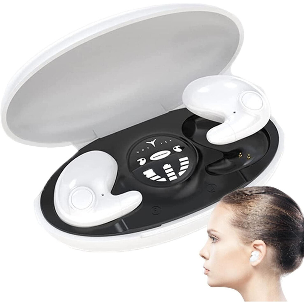 (White) Invisible In-Ear Headphones, Noise Blocking Headphones, Hidden Earphones, Invisible Wireless Sleep Headphones, Ipx5 Waterproof White 7305602254039