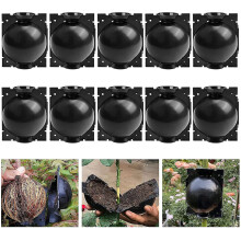 (Black, S) 10 Pack Plant Rooting Deviceplant Root Growing Box For Plant Propagation Reasable Propagation Rooting Ball