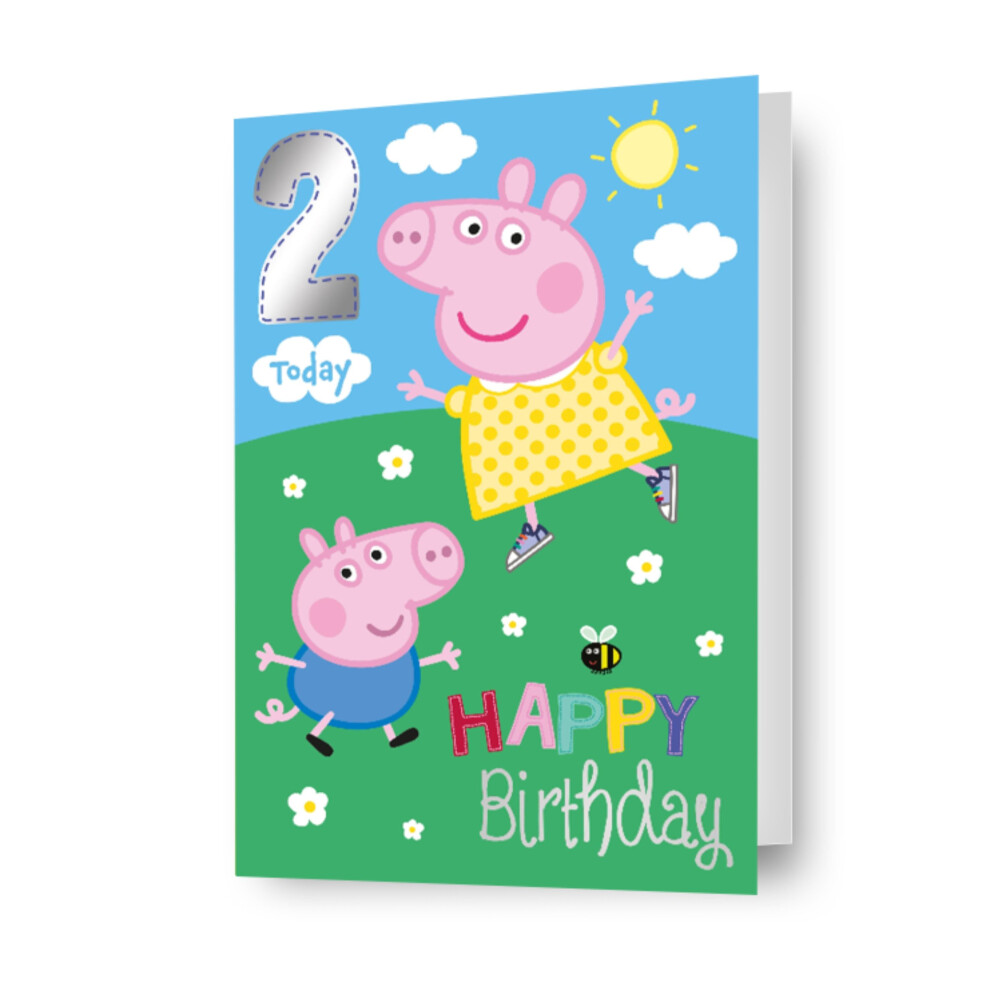 Peppa Pig Age 2 Birthday Card