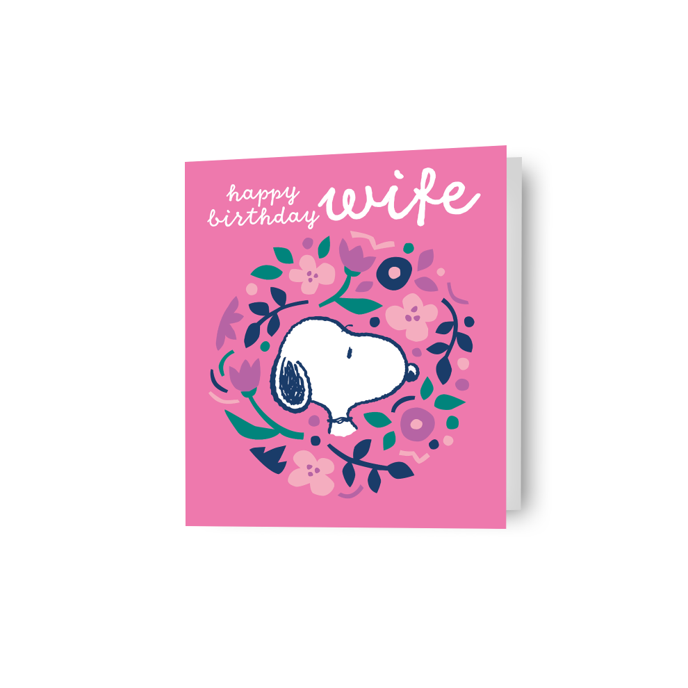 Peanuts Snoopy 'Wife' Birthday Card