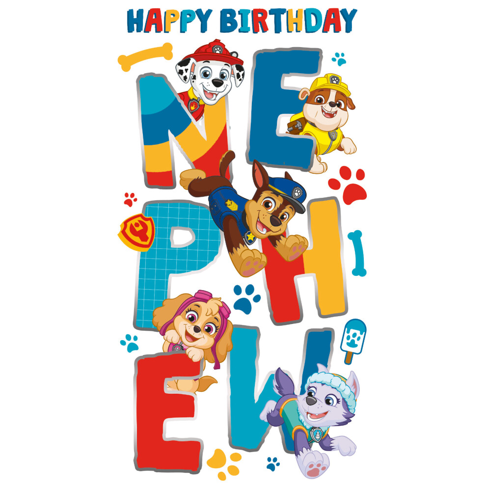 Paw Patrol Nephew Birthday Card