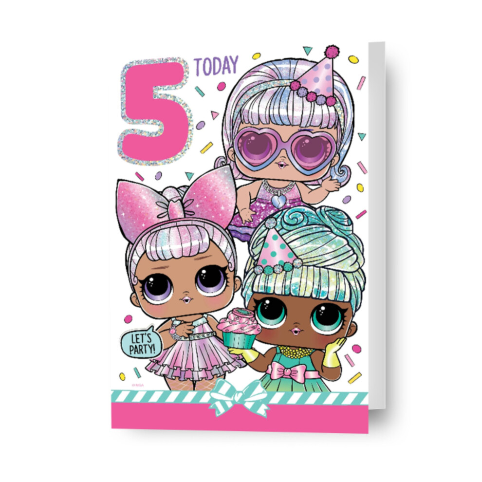 L.o.l. Surprise! Lol Surprise Age 5 Birthday Card