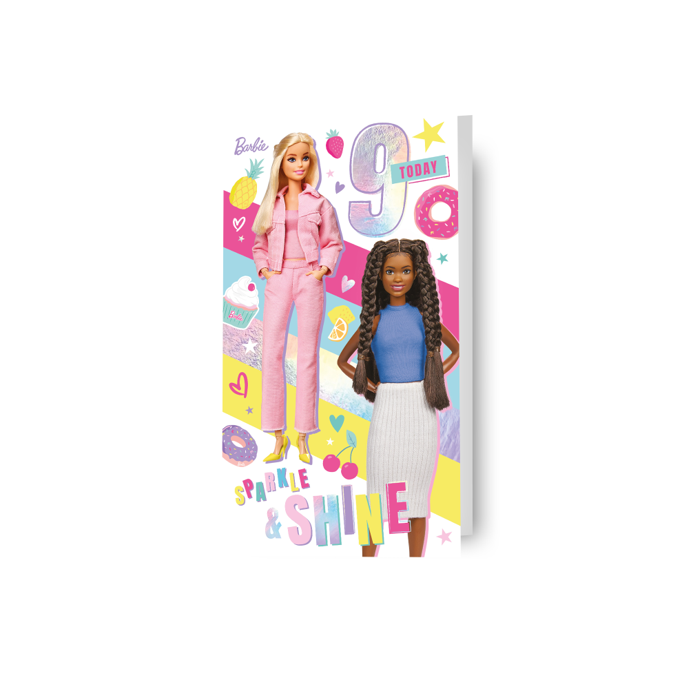 Barbie Age 9 Birthday Card