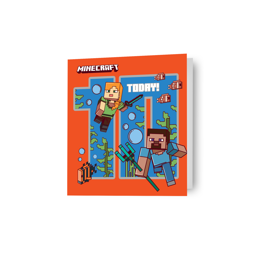 Minecraft Age 10 Birthday Card