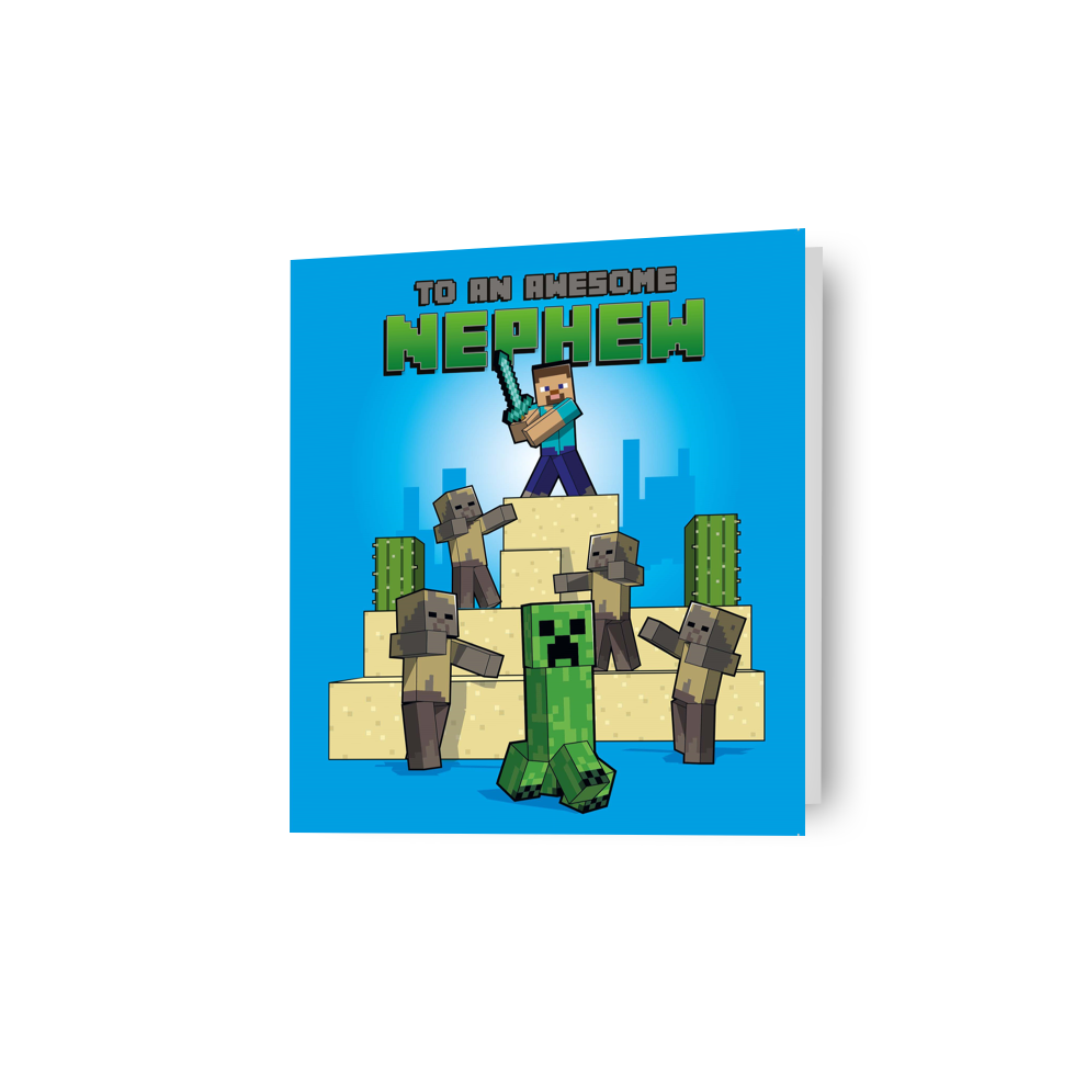 Minecraft 'Nephew' Birthday Card