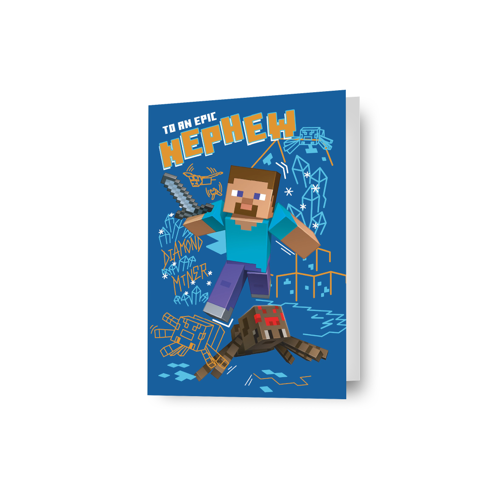 Minecraft 'Nephew' Birthday Card